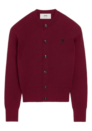 AMI Paris Ami De Coeur wool cardigan - Red
