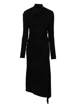 Victoria Beckham cut-out ruched midi dress - Black