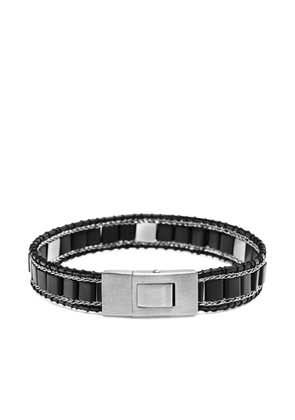 Nialaya Jewelry stud onyx bracelet - Black