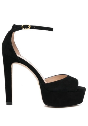 Stuart Weitzman platform suede sandals - Black