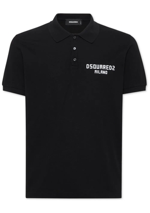 DSQUARED2 logo-print polo shirt - Black