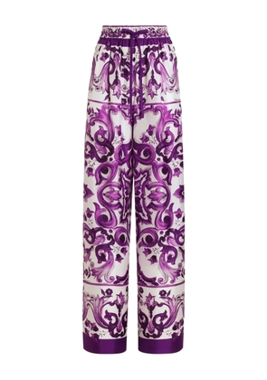 Dolce & Gabbana silk trousers - White