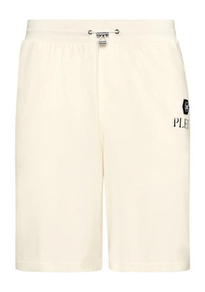 Philipp Plein logo-appliqué track shorts - White
