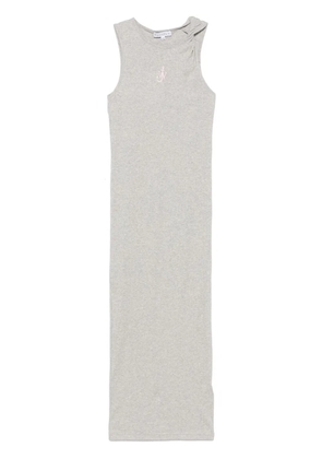JW Anderson logo-embroidered maxi dress - Grey