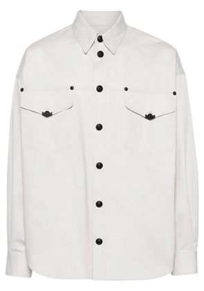 Versace Jeans Couture press-stud cotton shirt - Grey