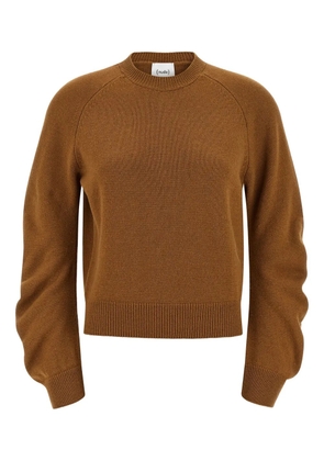 Nude crew neck cuffed-sleeve sweater - Brown