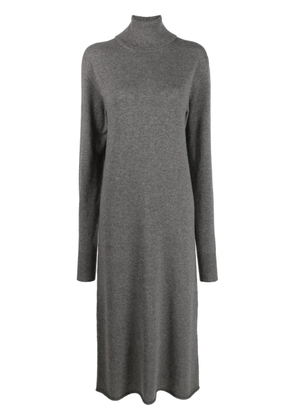 Jil Sander high-neck cashmere knitted dress - Grey