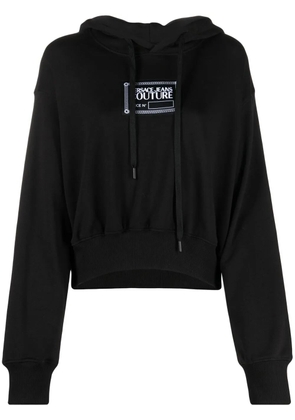 Versace Jeans Couture logo-print drawstring hoodie - Black