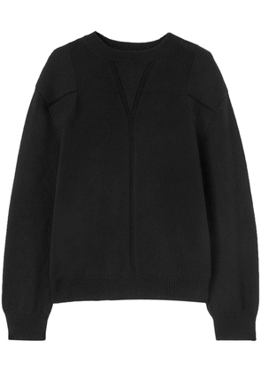 Jil Sander round-neck wool-blend jumper - Black