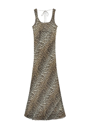GANNI leopard-print dress - Neutrals