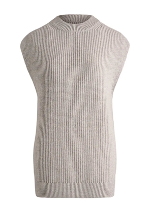 12 STOREEZ ribbed wool vest - Grey