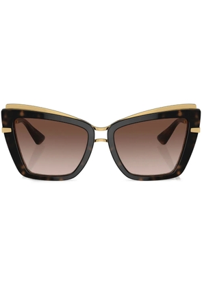 Dolce & Gabbana Eyewear double-layer cat-eye sunglasses - Gold