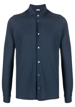 Zanone long-sleeved cotton shirt - Blue