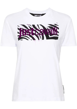 Just Cavalli logo-print cotton T-shirt - White