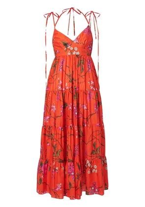 ERDEM floral-print tiered dress
