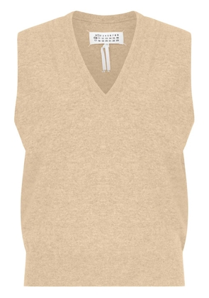 Maison Margiela knit V-neck vest - Neutrals