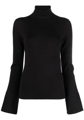 JOSEPH roll-neck silk-blend top - Black