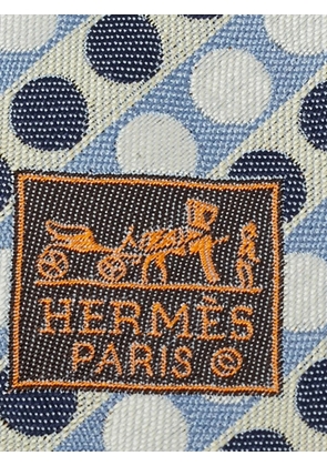 Hermès Pre-Owned jacquard patterned tie - Blue