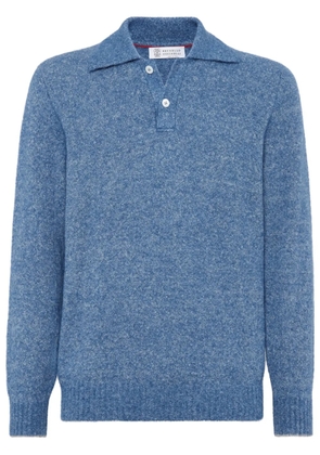 Brunello Cucinelli knit polo shirt - Blue