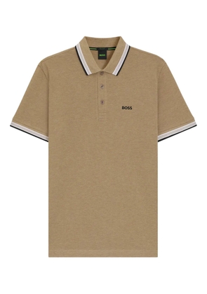 BOSS tipped-collar polo shirt - Neutrals