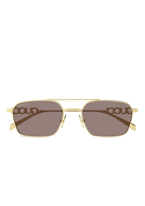 Gucci Eyewear navigator-frame sunglasses - Gold