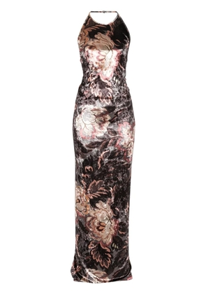 ETRO printed chenille maxi dress - Grey