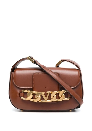 Valentino Garavani VLogo leather crossbody bag - Brown