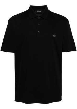 BOSS logo-appliqué polo shirt - Black
