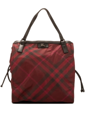 Burberry Pre-Owned check-pattern tote bag - Red