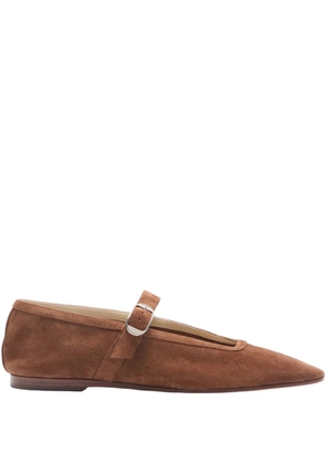 Le Monde Beryl almond-toe buckle ballet flats - Brown