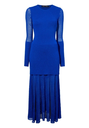 Proenza Schouler Anita fine-knit maxi dress - Blue