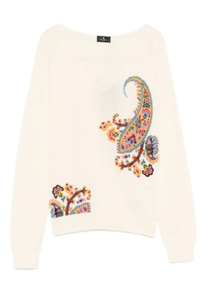 ETRO paisley-motif long-sleeved T-shirt - Neutrals