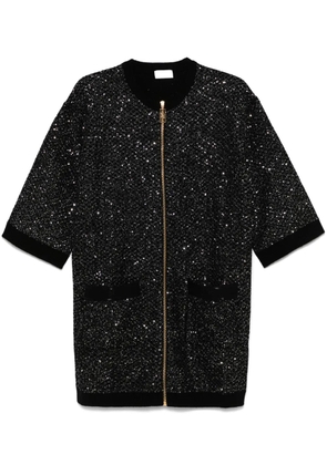 Elisabetta Franchi sequin-embellished mini dress - Black