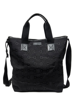 Gucci Pre-Owned 2-Way Horsebit-canvas tote bag - Black