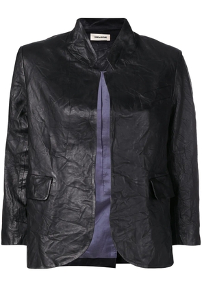 Zadig&Voltaire creased effect leather jacket - Black