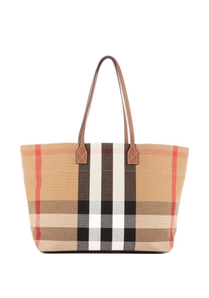 Burberry Pre-Owned check-pattern tote bag - Neutrals