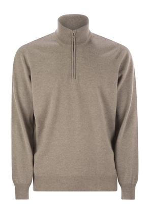 Brunello Cucinelli half-zip cashmere sweater - Neutrals