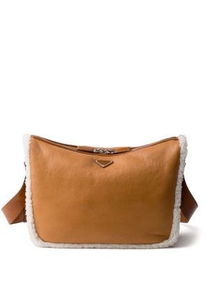 Prada shearling shoulder bag - Brown