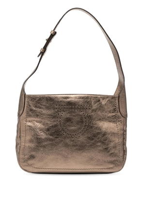 Ferragamo Pre-Owned 2000-2025 Perforated Leather Gancini shoulder bag - Brown