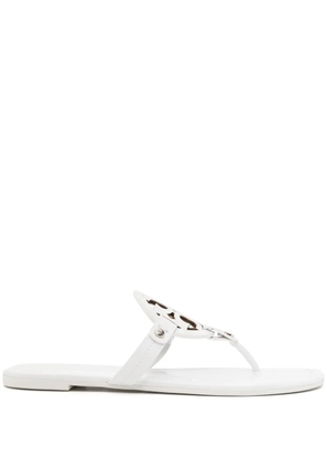 Tory Burch Miller cut-out leather flip-flops - White