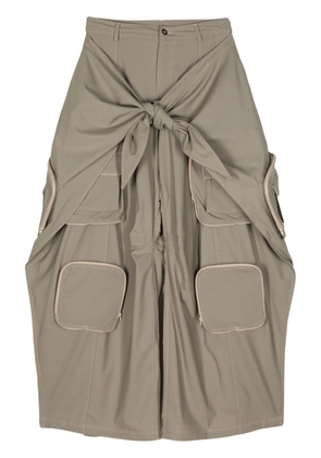 ACT Nº1 knotted wide-leg trousers - Green