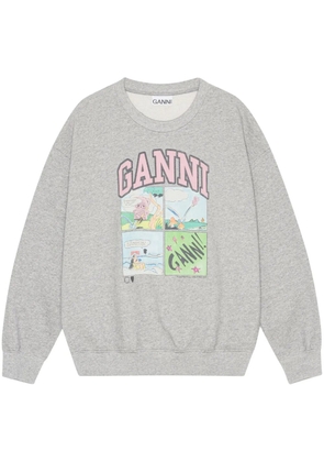 GANNI printed sweatshirt - Grey