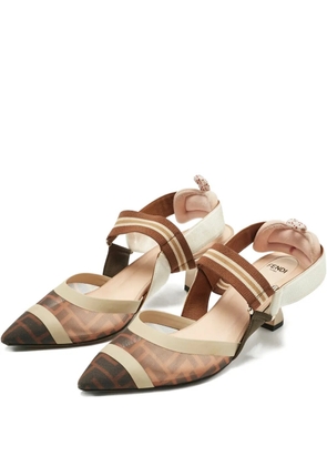 Fendi Pre-Owned Colibri slingback pumps - Neutrals