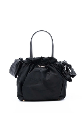 Prada Pre-Owned 2000-2025 Tessuto Logo Bow satchel - Black