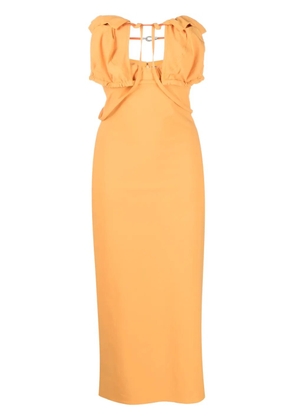 Jacquemus strap-detail sleeveless dress - Orange