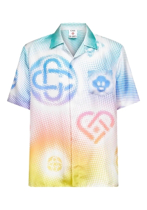 Casablanca button-up print shirt - White