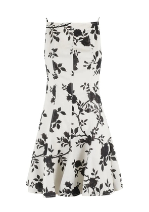 Self-Portrait floral-print mini dress - White