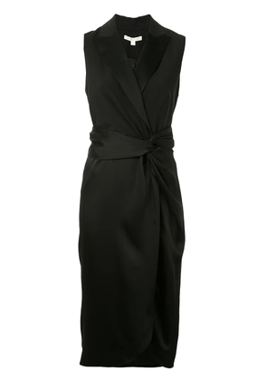 Simkhai gathered satin dress - Black