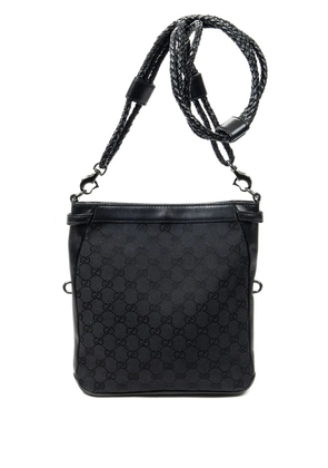 Gucci Pre-Owned GG monogram braided-strap shoulder bag - Black