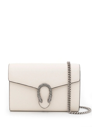 Gucci mini Dionysus leather clutch bag - White